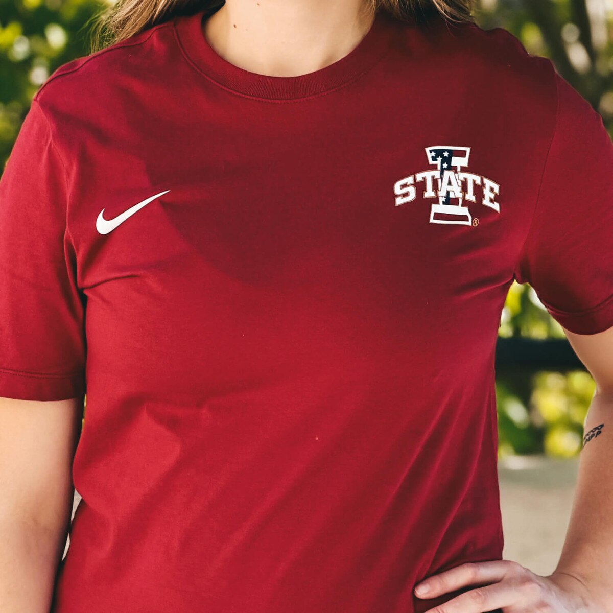 Nike® Patriotic I-State Cardinal T-Shirt
